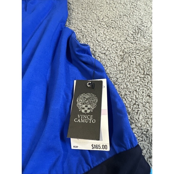 New With Tags Vince Camuto Blue Fitted Sleeveless Knee Length Dress Size 6 - Picture 2 of 9